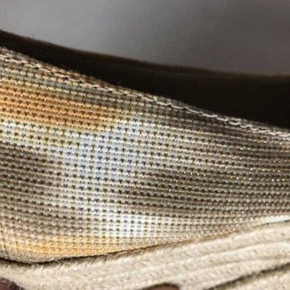 Naturalizer Womens Size 8M Wedge Espadrille Shoe Peep Toe Slip On Office Buckle - Picture 7 of 12